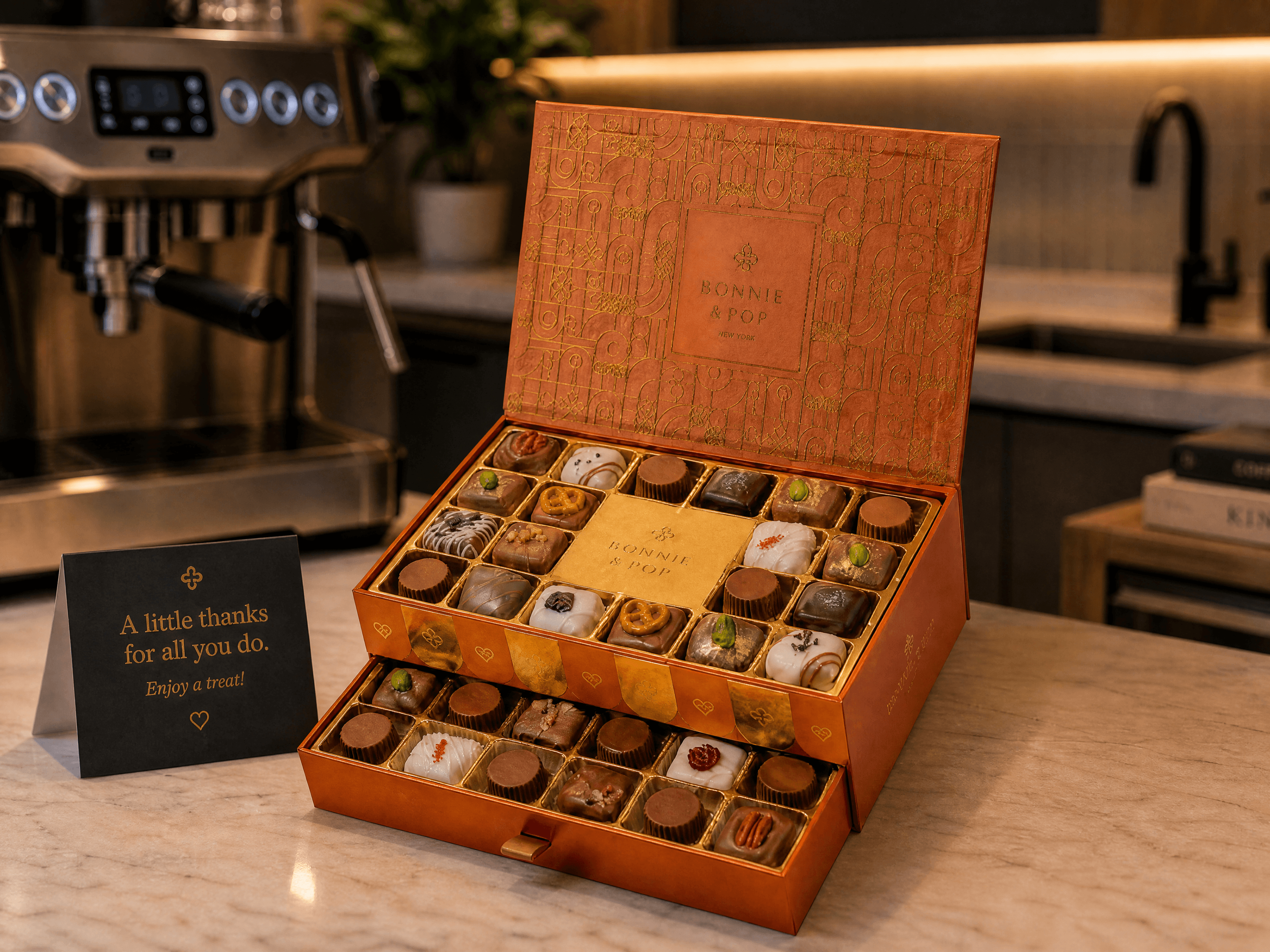 Bonnie & Pop's Two-Tier Belgium Truffle Gift Box