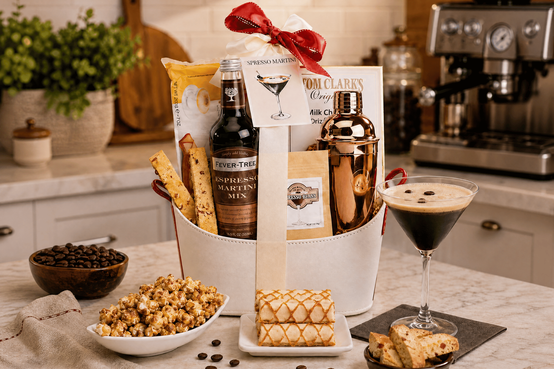 Espresso Martini in a Basket curated gift box