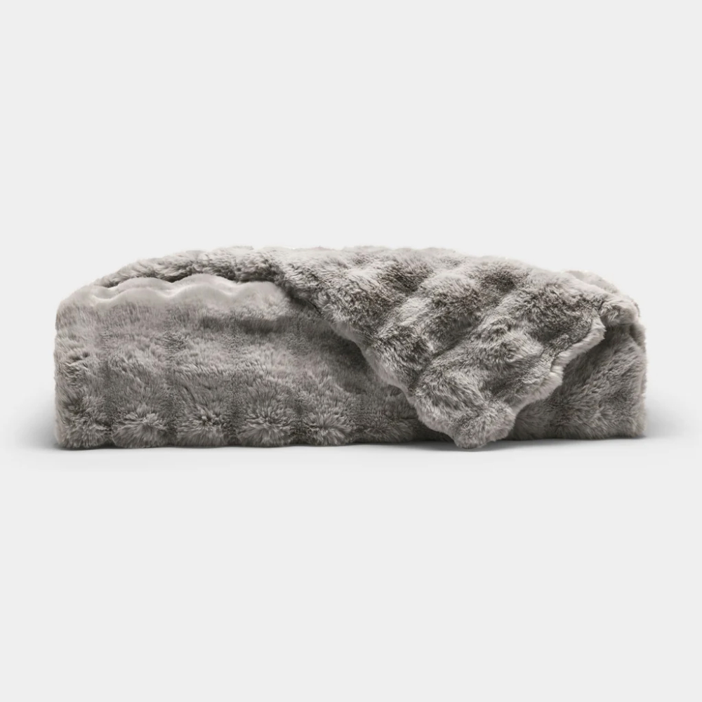 Cozy Earth Bubble Cuddle Throw Light Grey