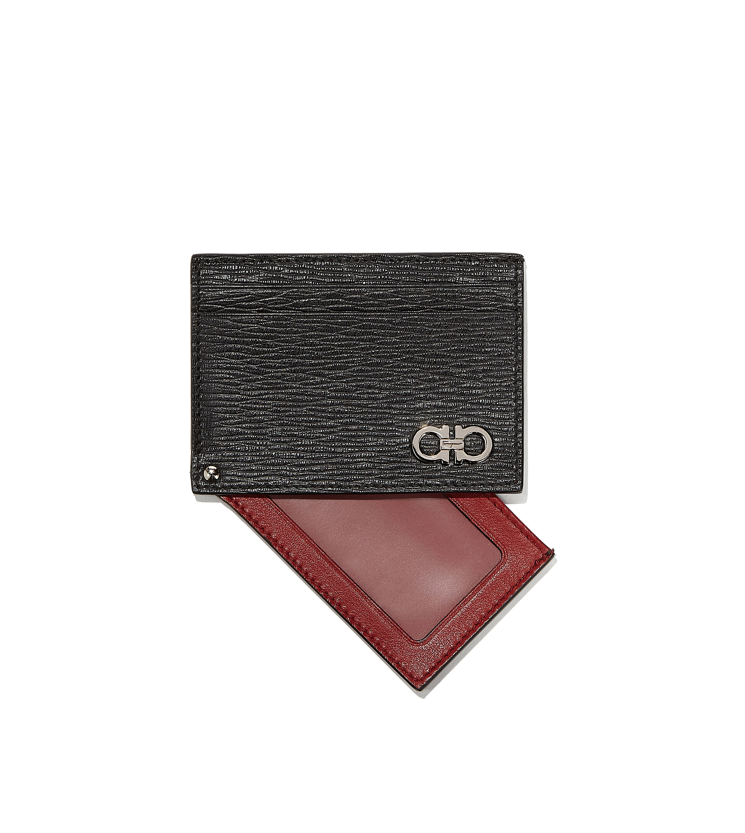 Ferragamo Revival Gancini Card Case Black