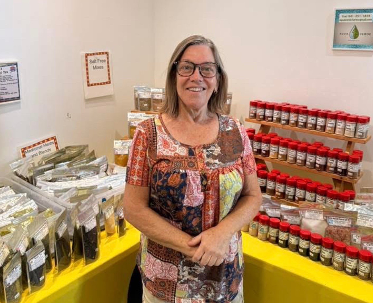 Cathy in her herb shop
