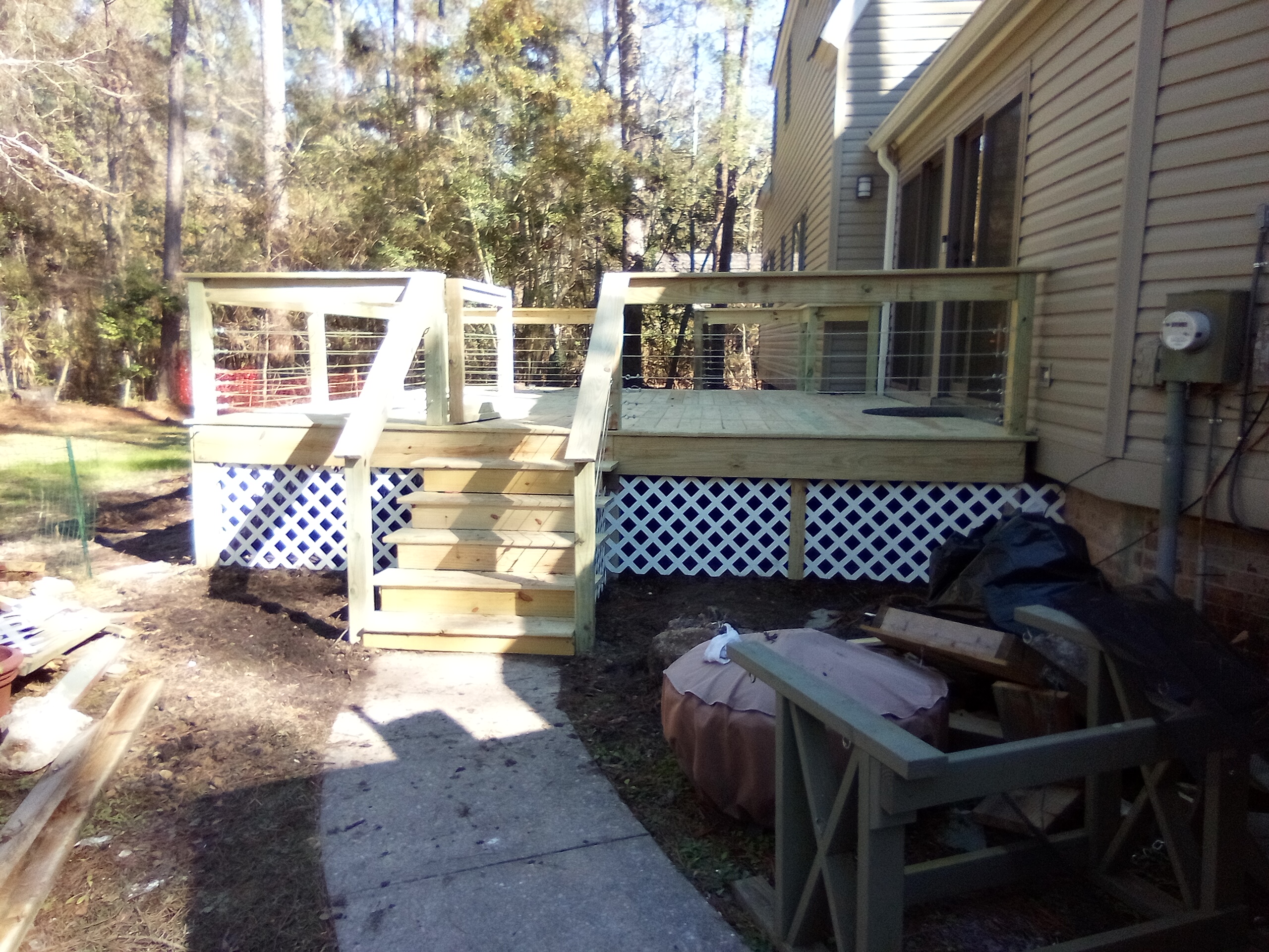 Deck & Stair Installation project in St Tammany