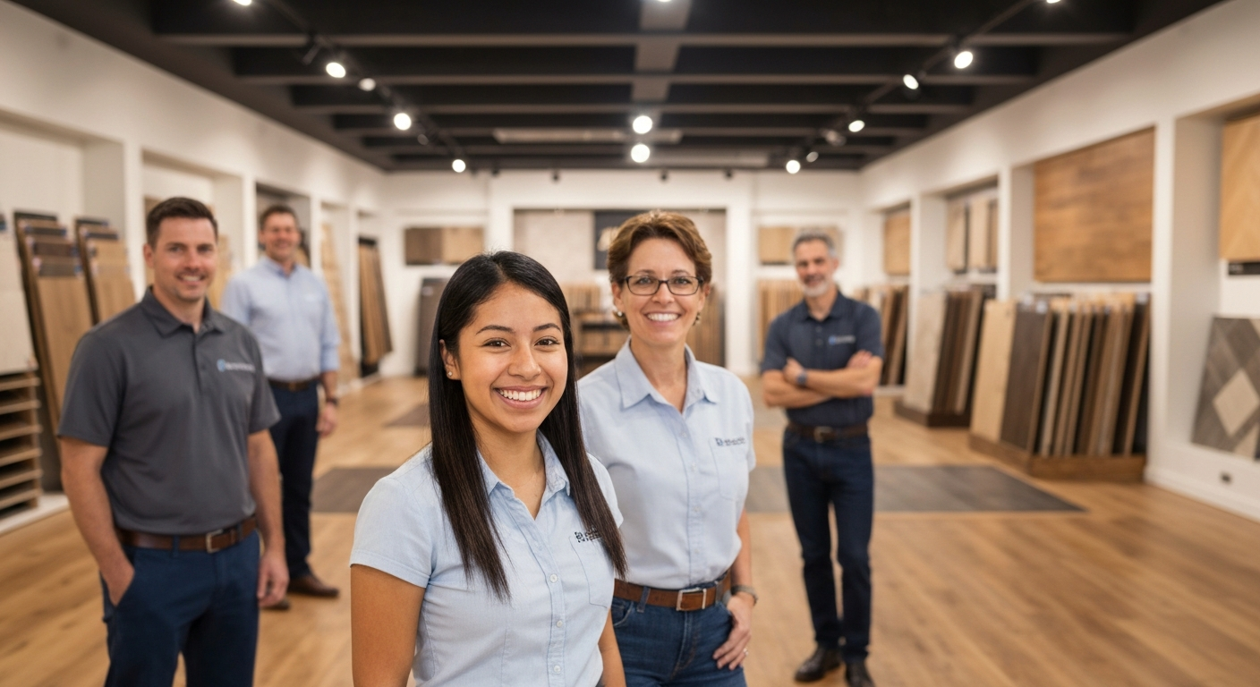 Paradise Floors Team in Showroom