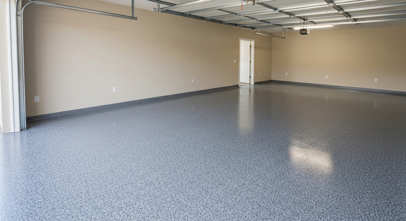 Gray Granite Flake Epoxy Floor