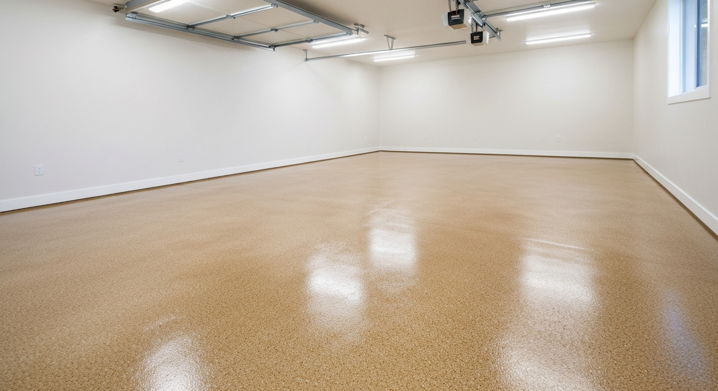 Earth Tone Flake Epoxy Floor