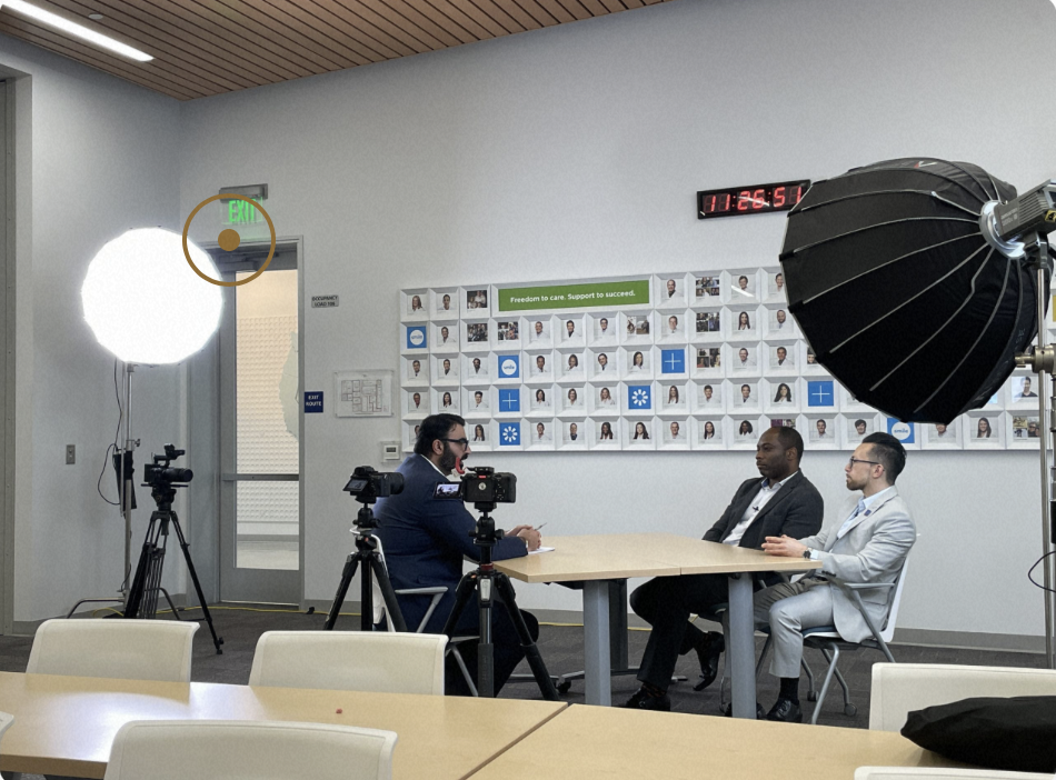 Cross Vision Media team reviewing a video production strategy plan for a client