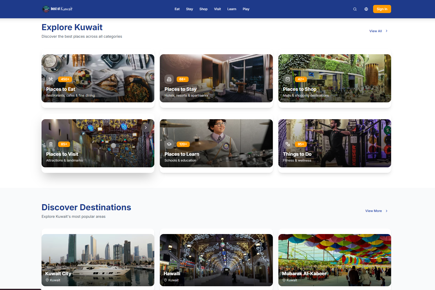 BEST OF KUWAIT website screenshot