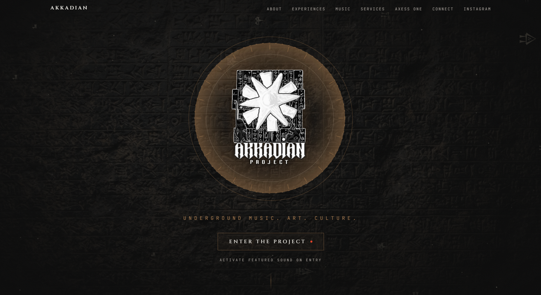 AKKADIAN PROJECT website preview