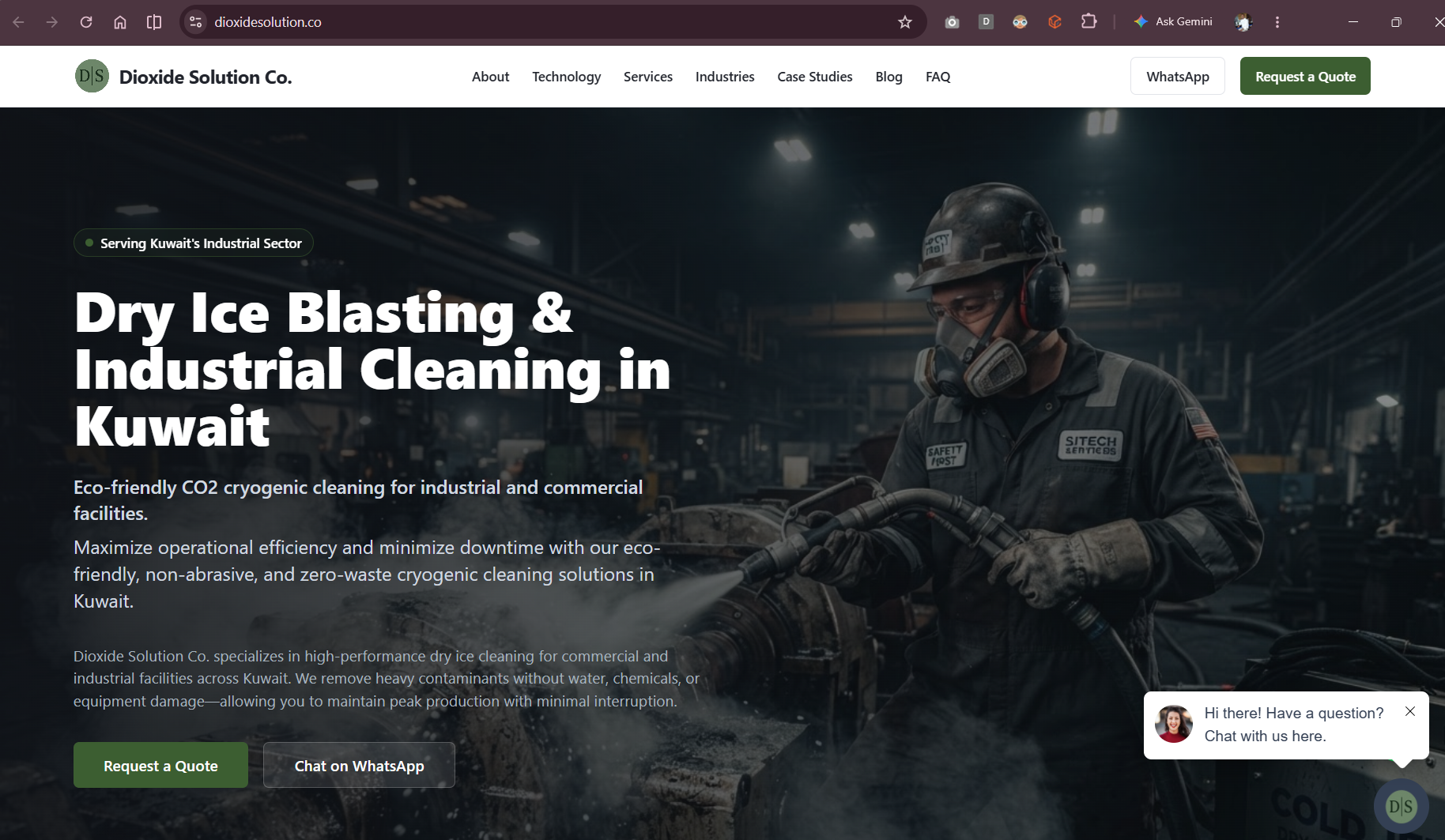 DIOXIDE SOLUTION CO. website preview