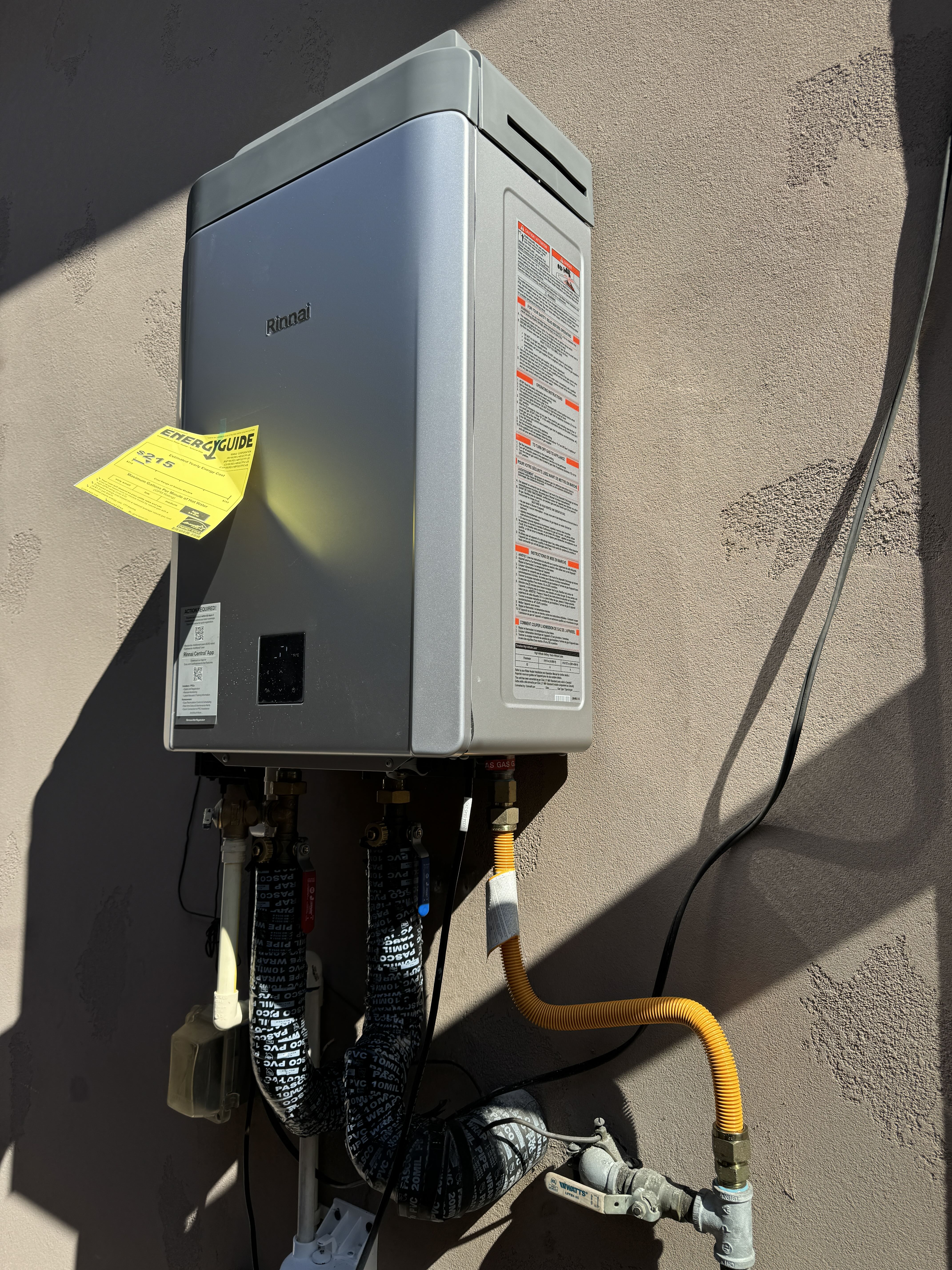 Outdoor Rinnai Tankless Water Heater