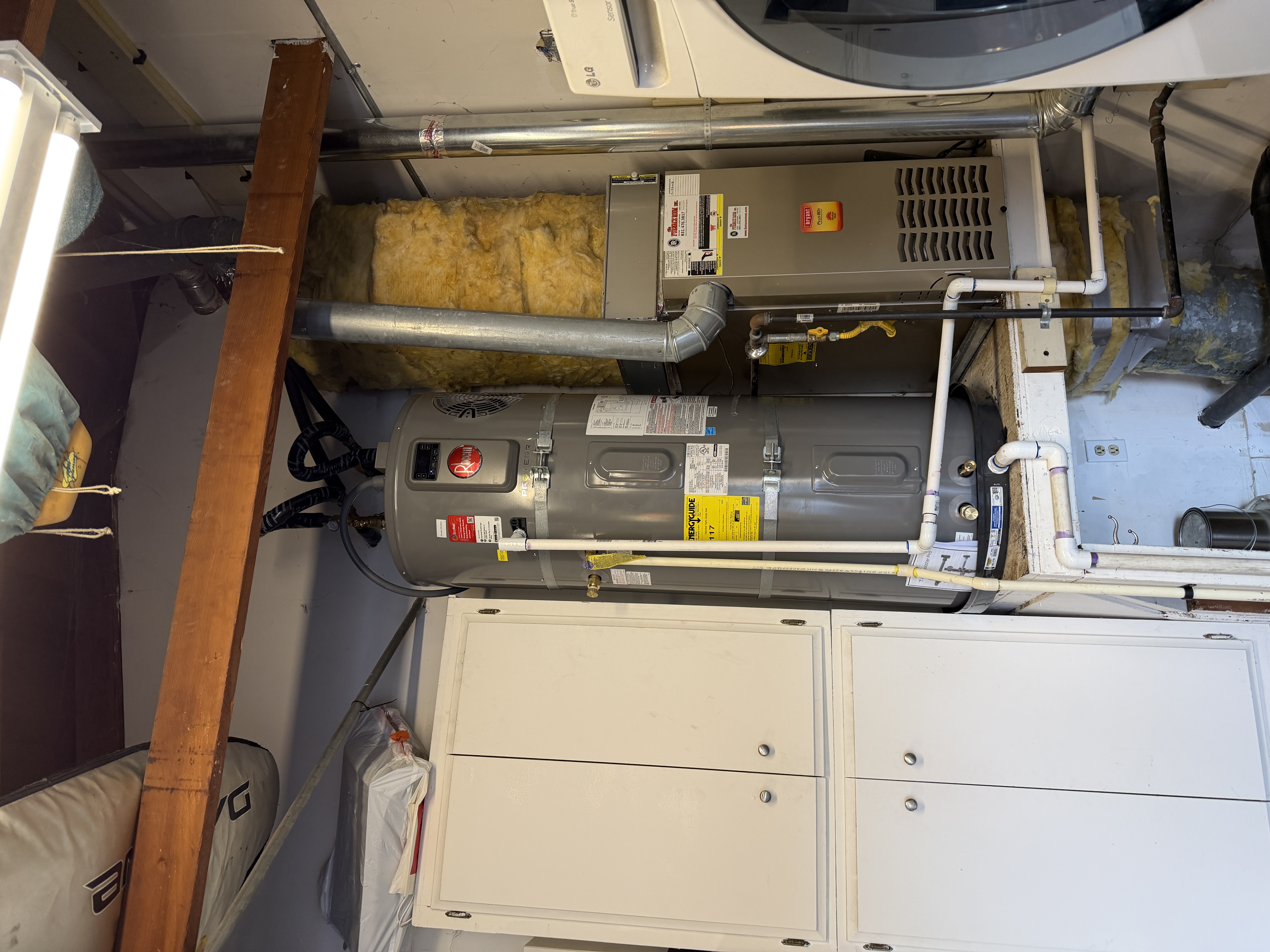 Rheem ProTerra Heat Pump Water Heater Garage Installation Silicon Valley