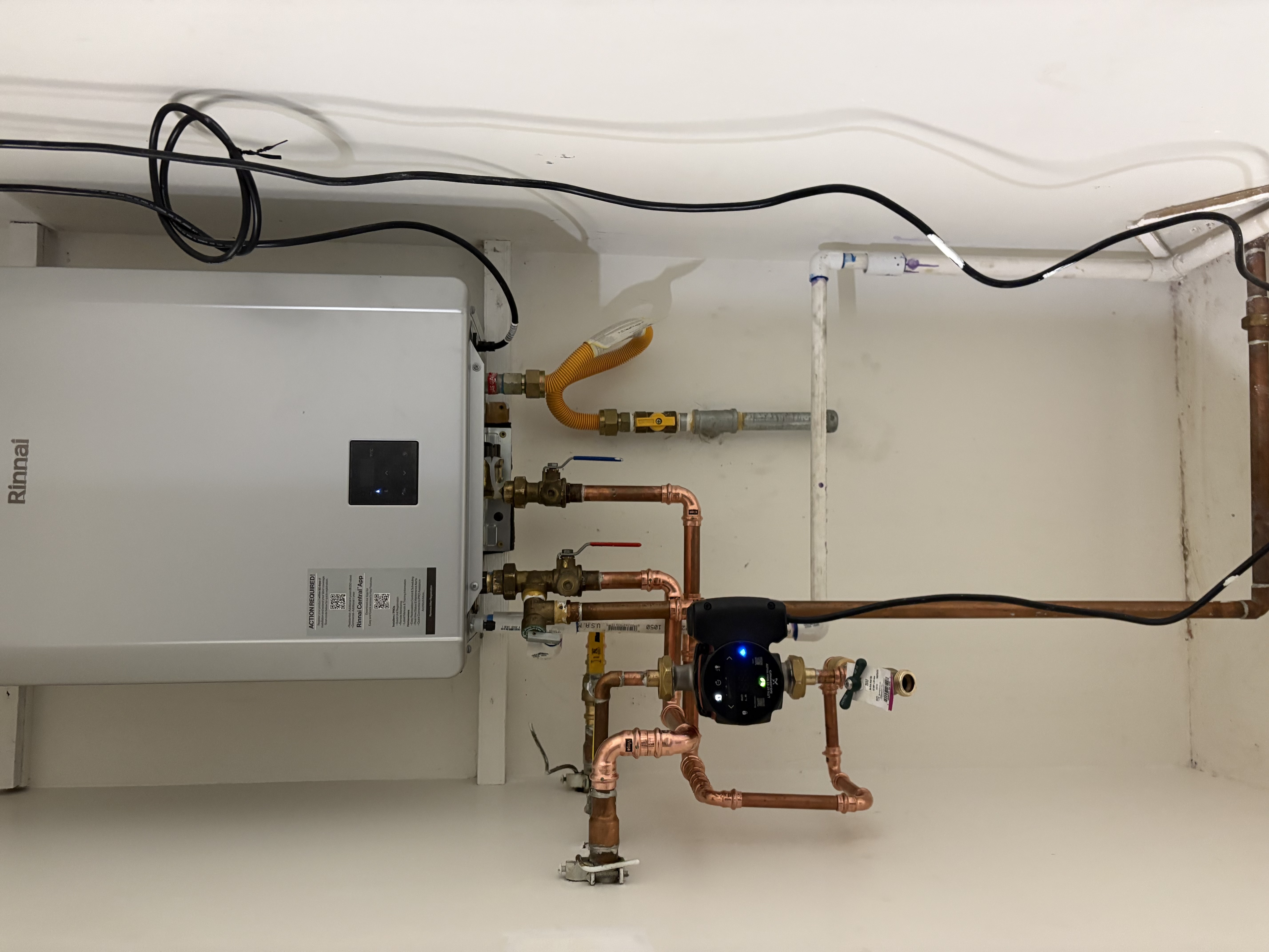 Rinnai Tankless Water Heater with Recirculation Pump Installation