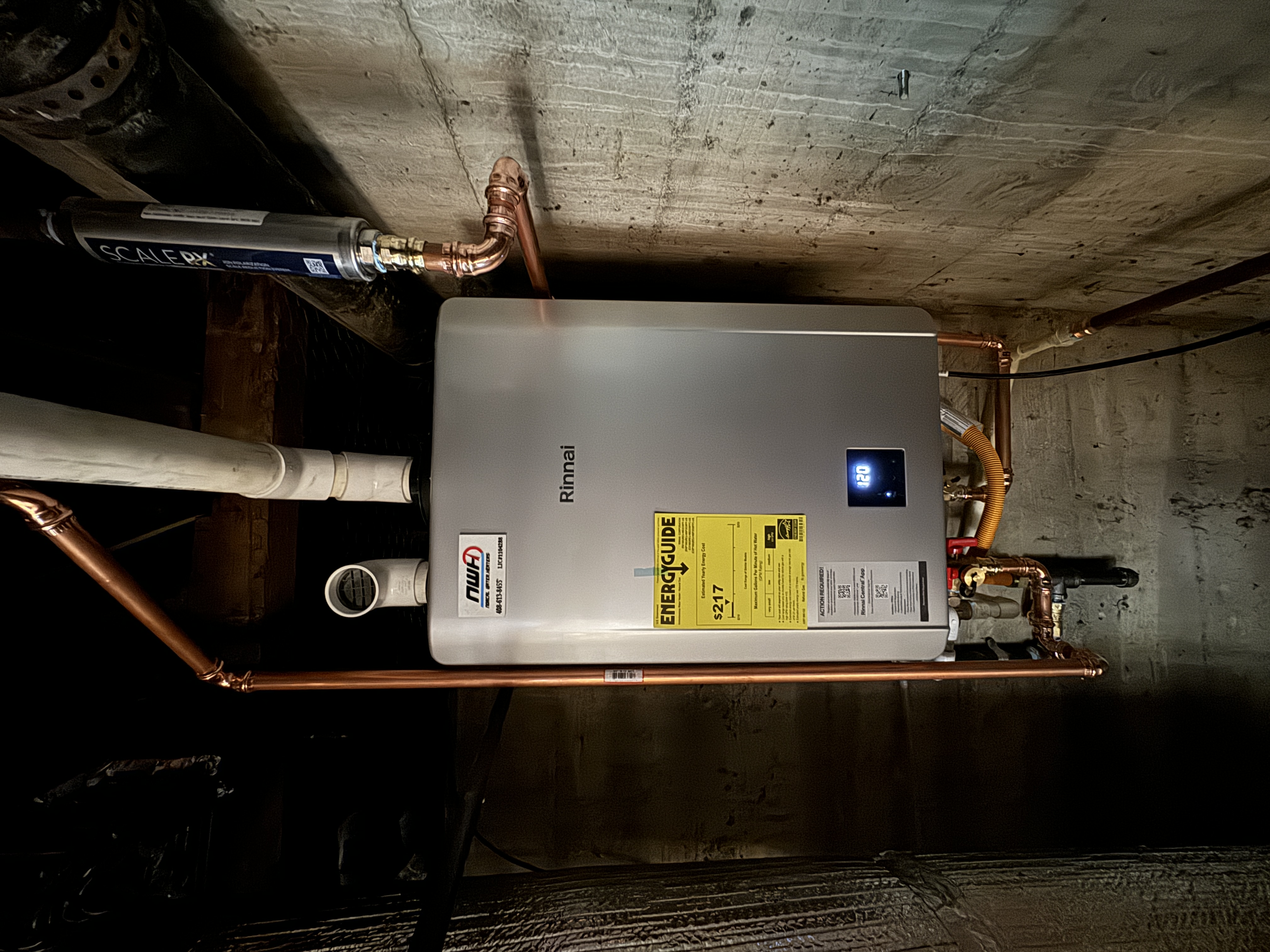 Rinnai Tankless Water Heater with ScaleRX Filter Installation