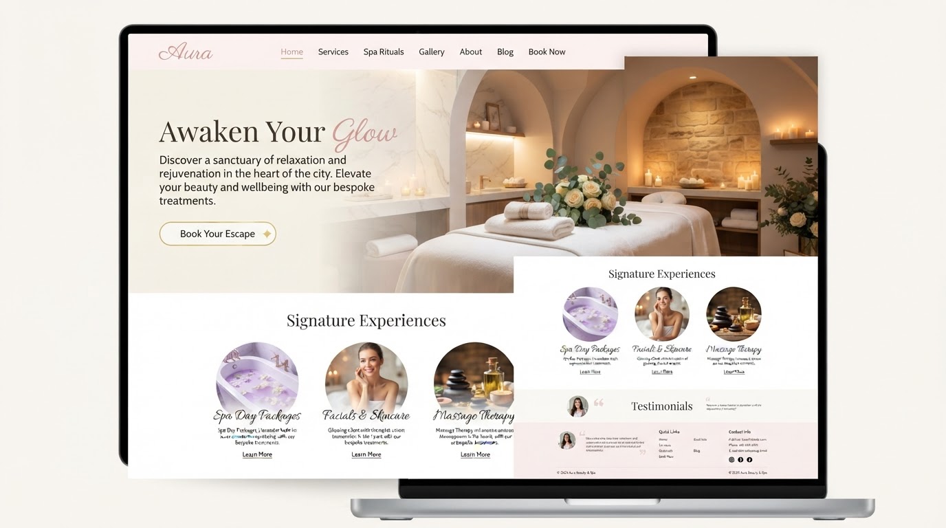 Beauty Salon & Spa website example