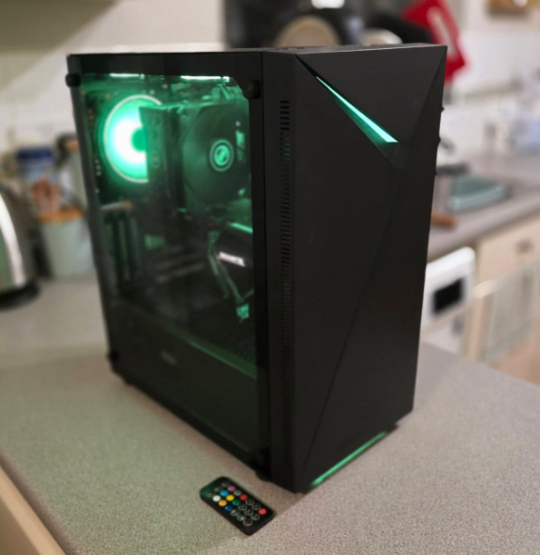 TLC Tech custom PC build Norfolk — high-performance gaming rig with RGB lighting