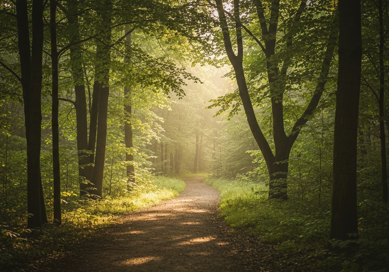Warm beginner-friendly outdoor path