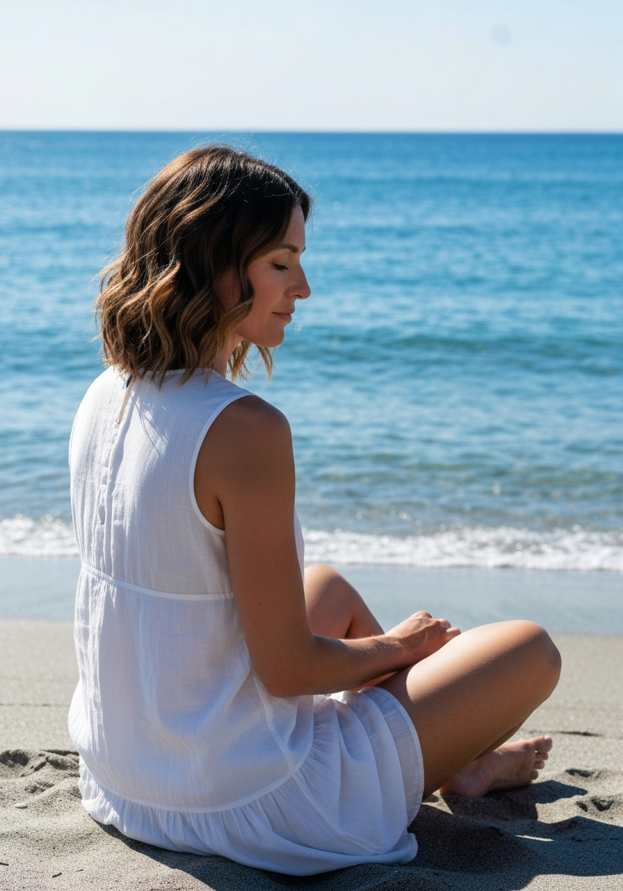 Woman resting peacefully