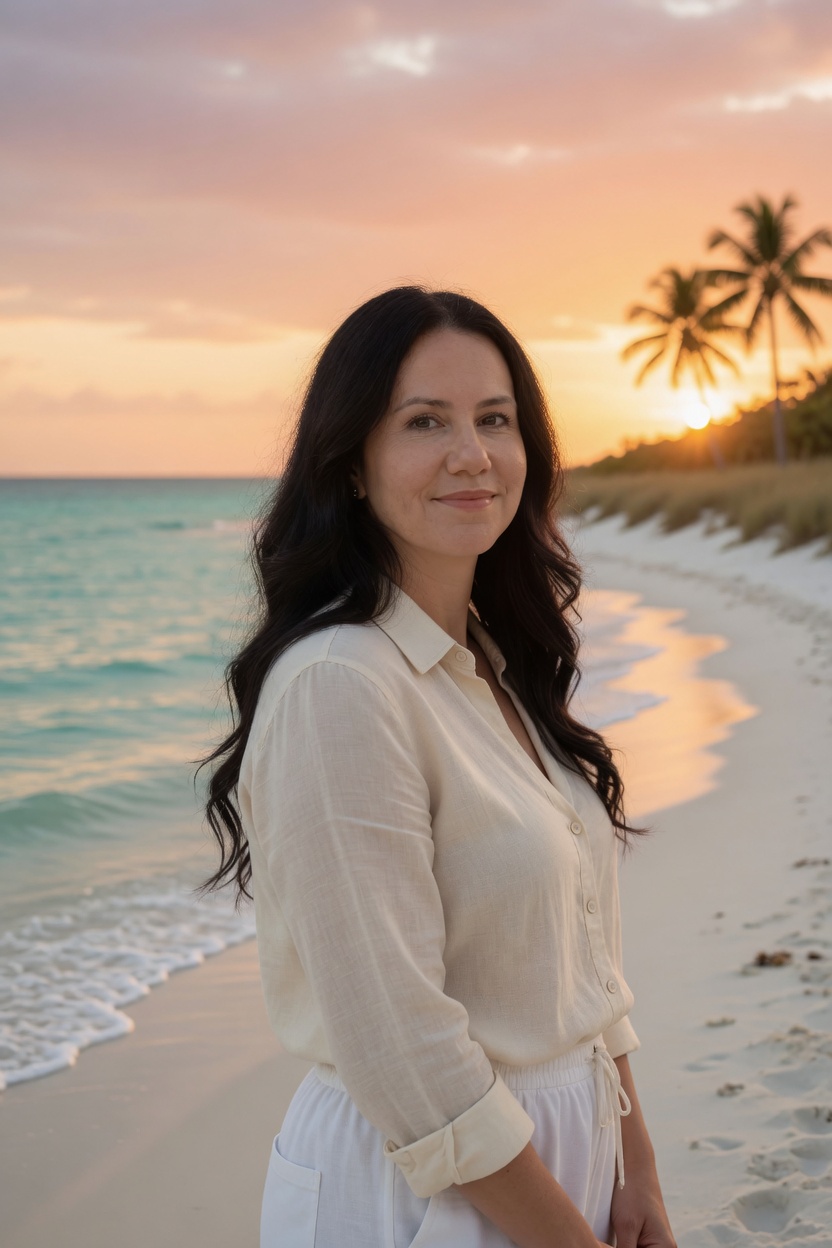 Luciana Aflitos at sunset