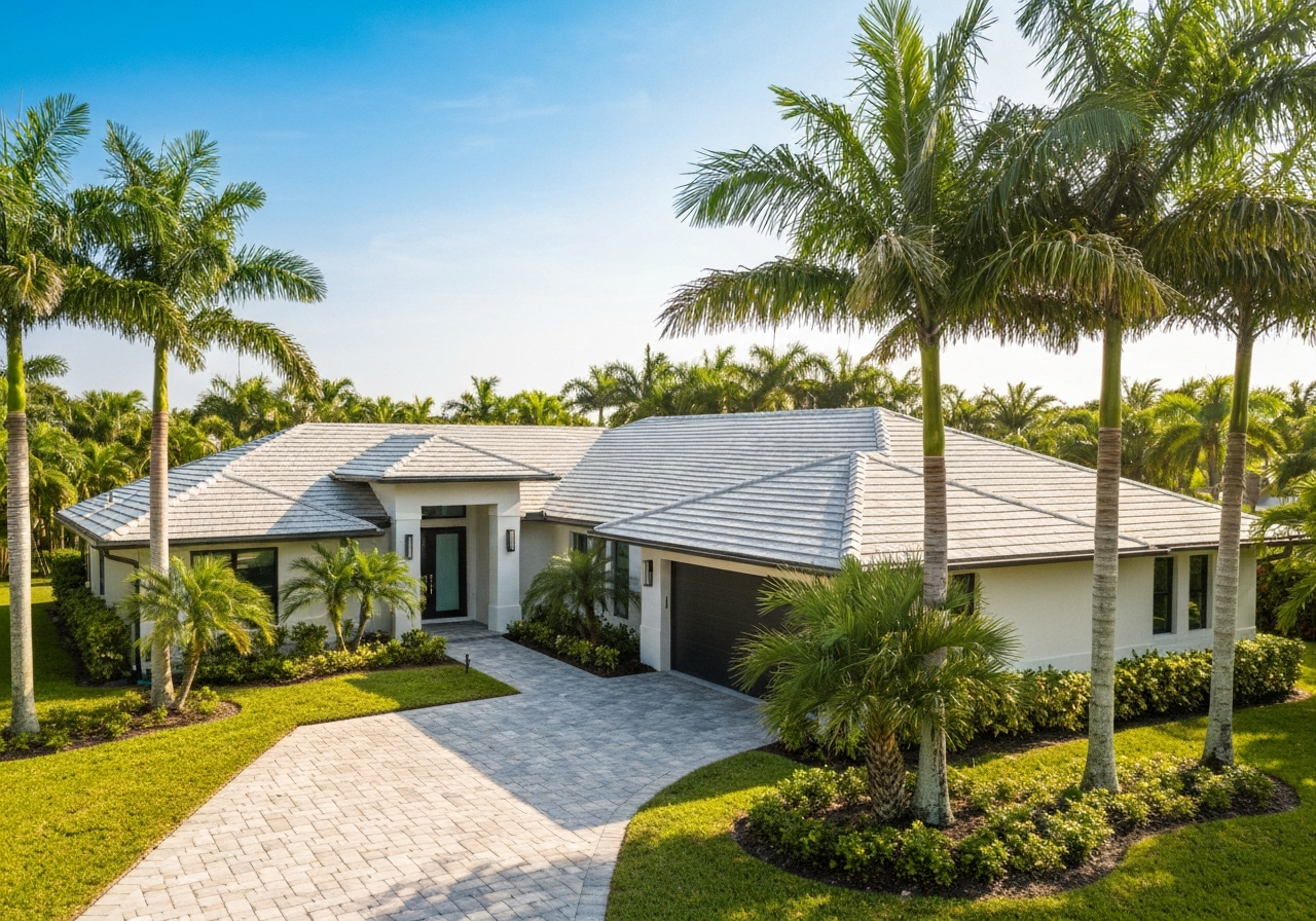 Florida style home with a new roof