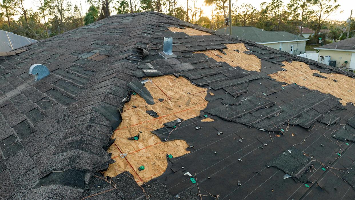 Storm damage roof repair