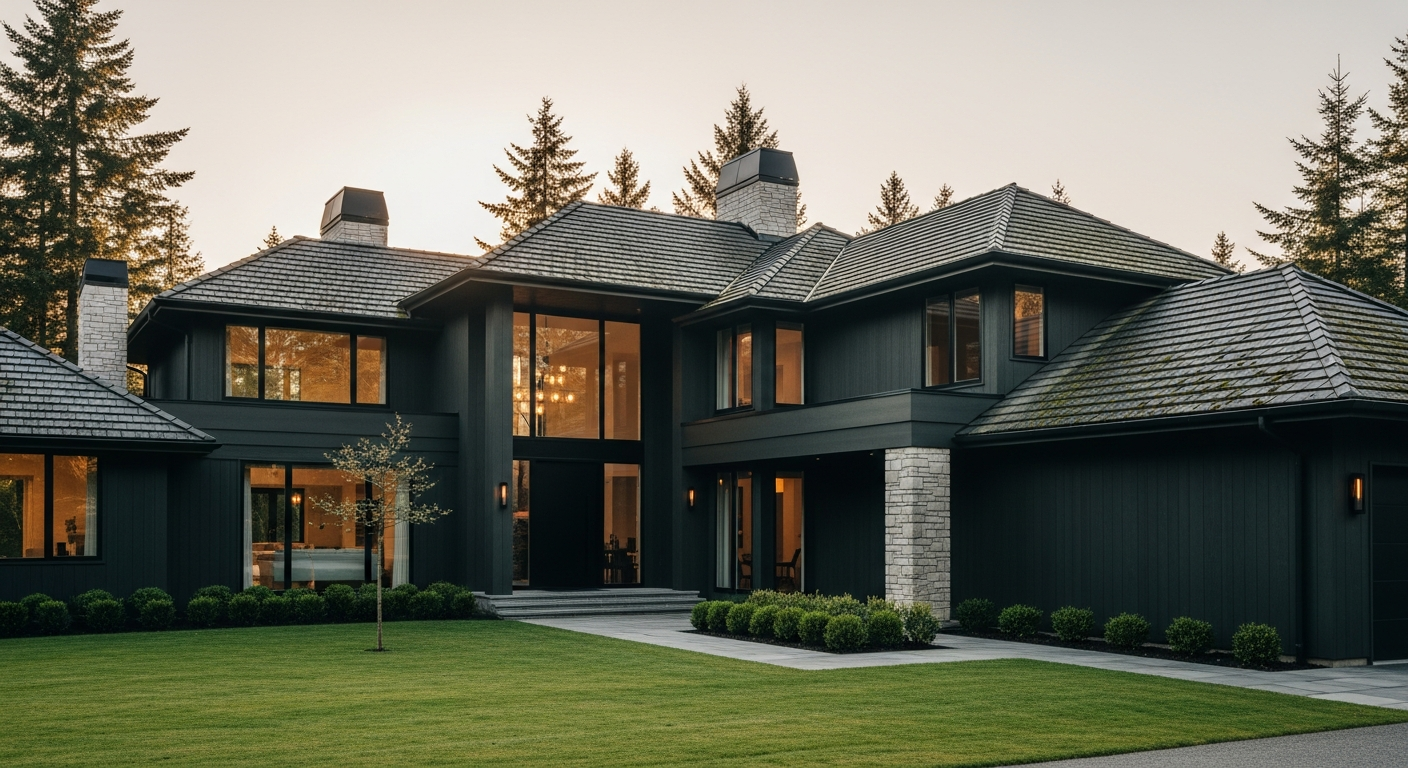 Premium clean residential roof background