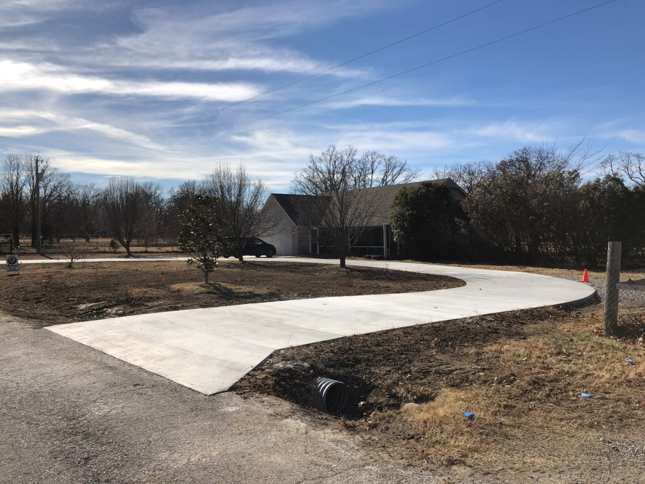 Concrete driveway project in Tulsa OK