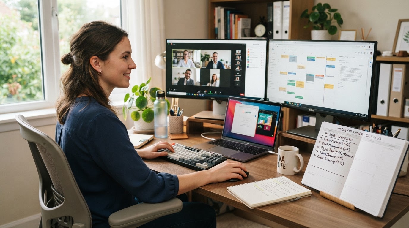 Full-Time Virtual Assistant Services: Cost, Workload & When 40 Hours Makes Sense