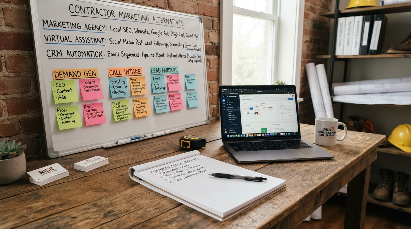 10x Ads Alternatives for Contractors: Marketing Agency, VA or Automation?