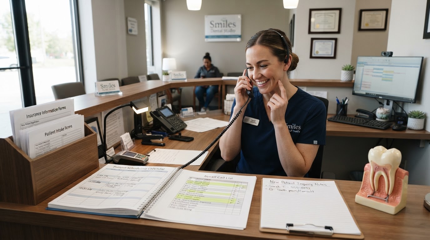 Virtual Dental Receptionist: Calls, Scheduling, Recall & Front-Desk Support