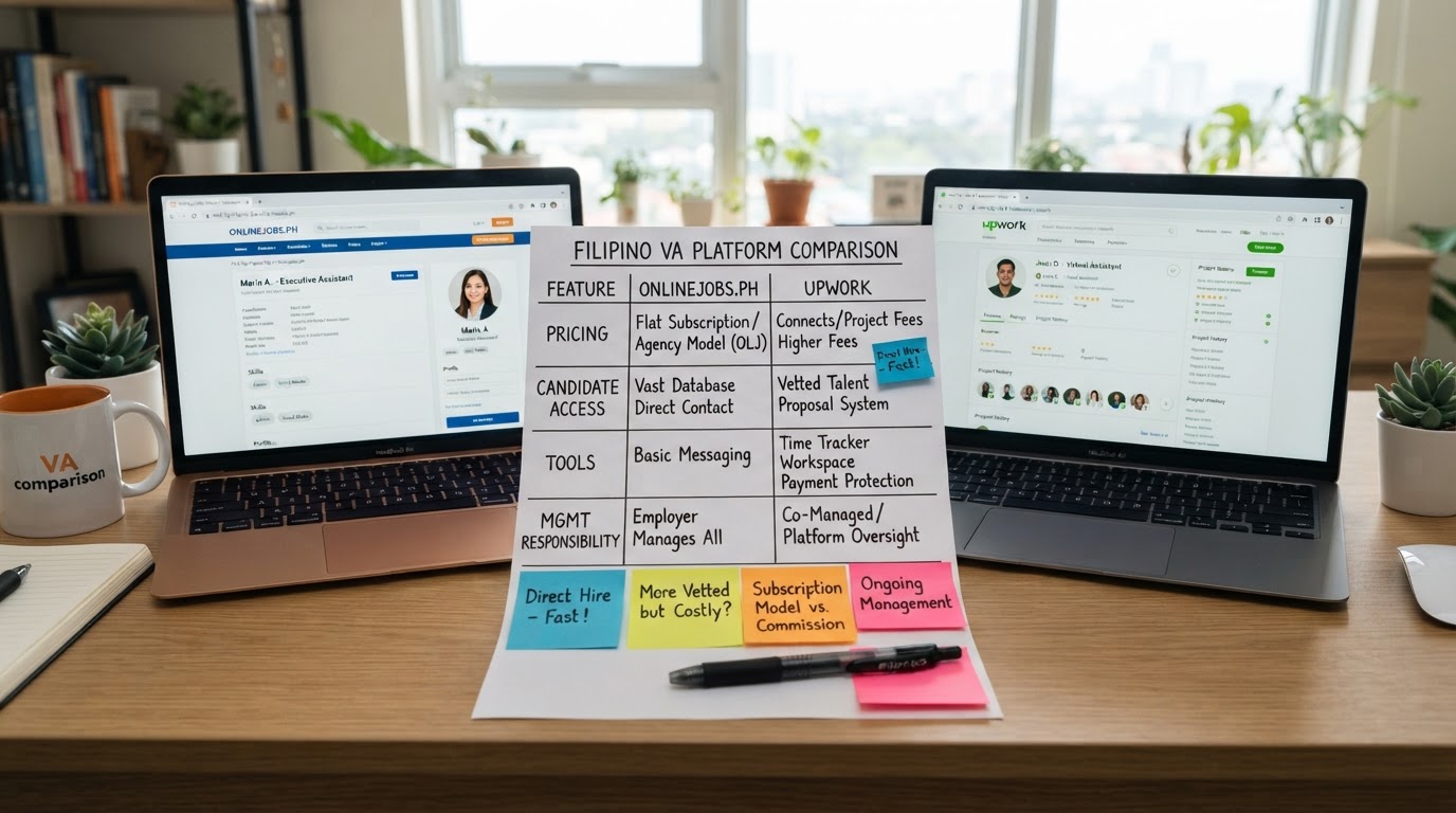 RemoteWork.ph vs OnlineJobs.ph: Which Filipino VA Hiring Platform Fits Your Business?