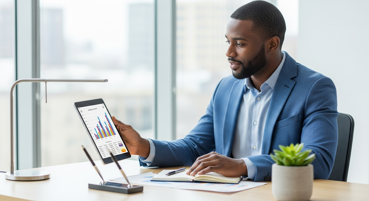 Consultant working with a small business owner