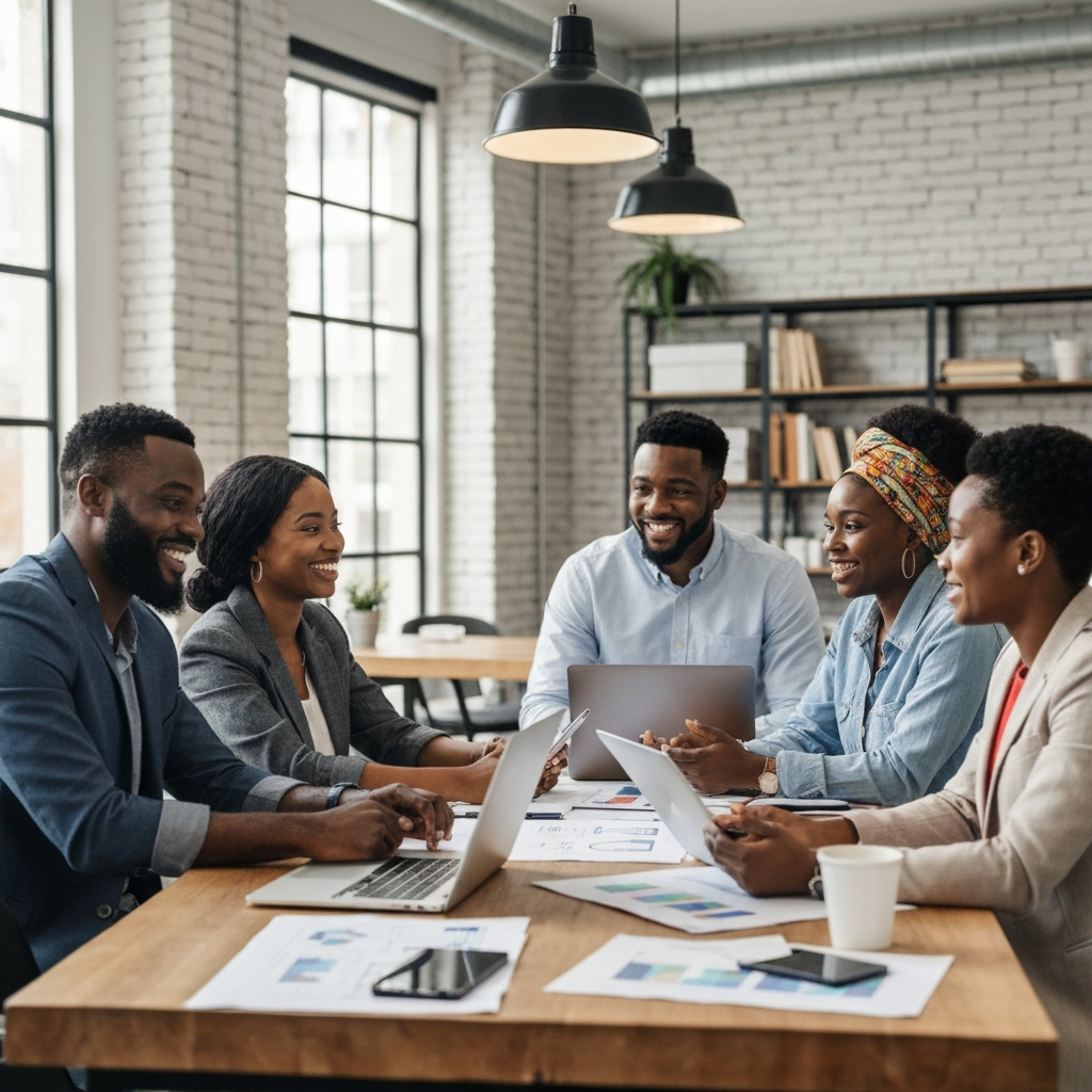 Diverse group of small business owners in Florida