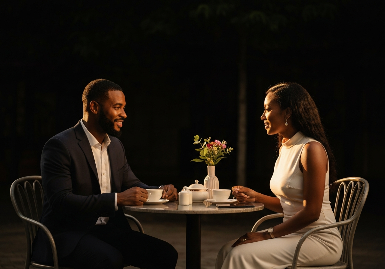 Professional Caribbean couple on a date