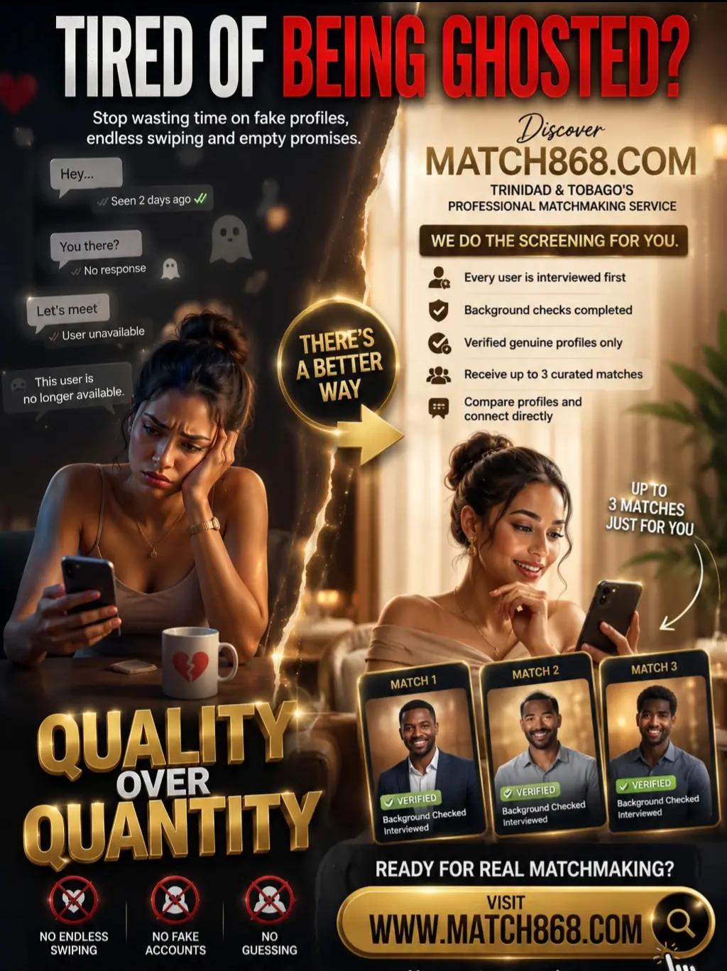 Tired of being ghosted? Discover Match868