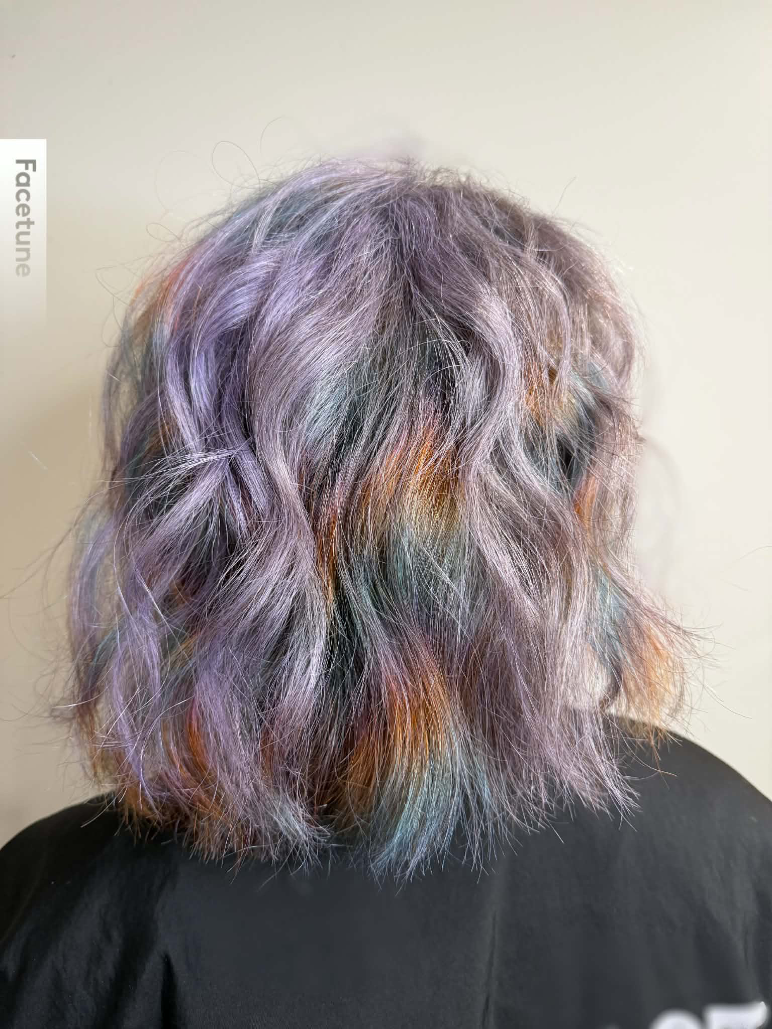 Pastel purple and blue waves