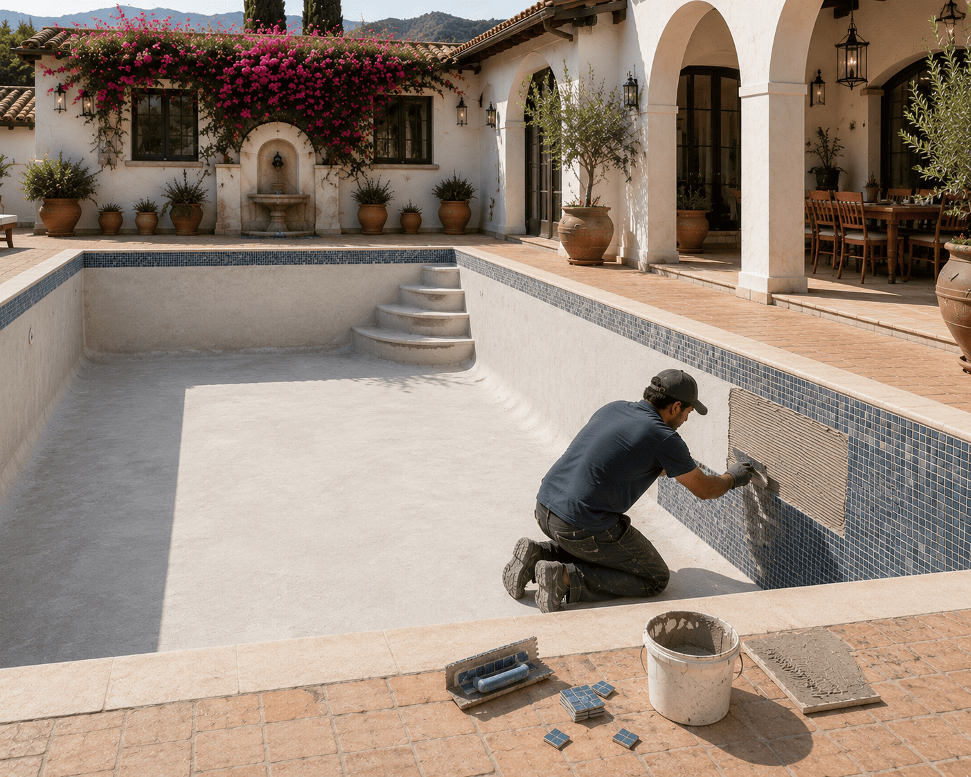 Pool renovation and tiling