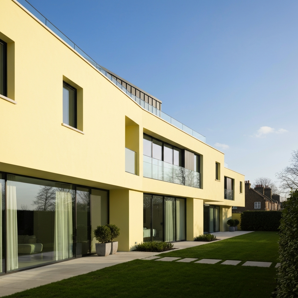Lemon Yellow Modern London Home
