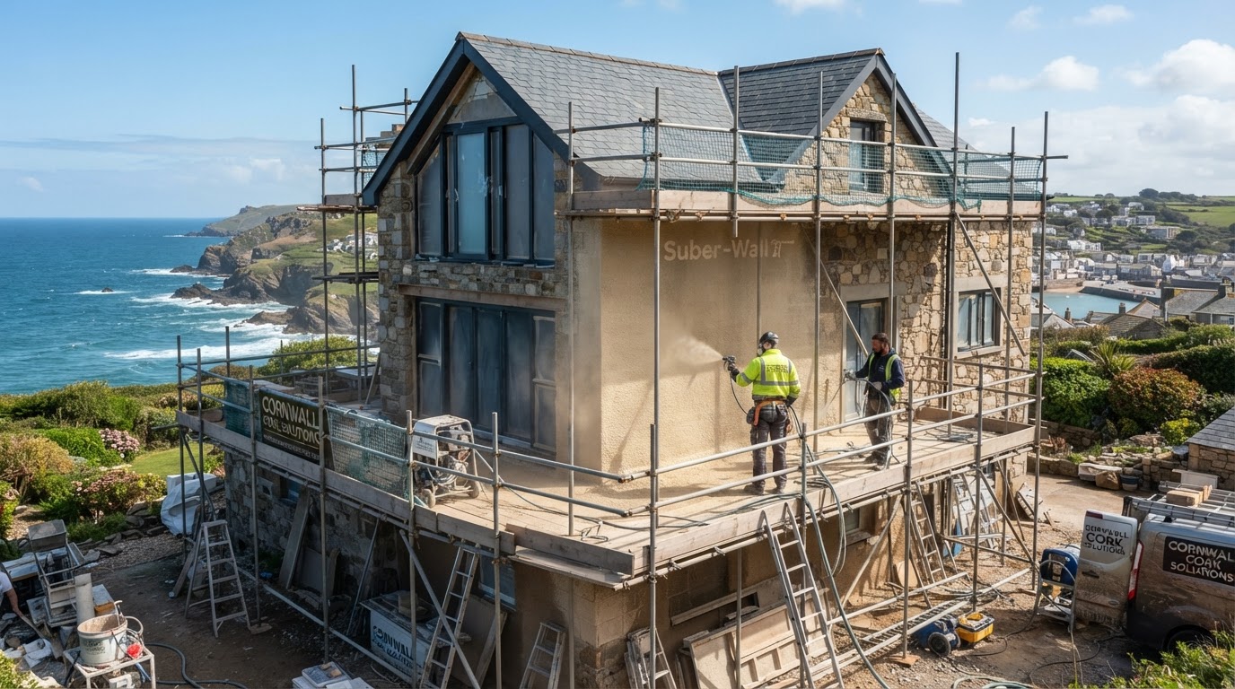 Cork Rendering in North Cornwall: Areas Covered