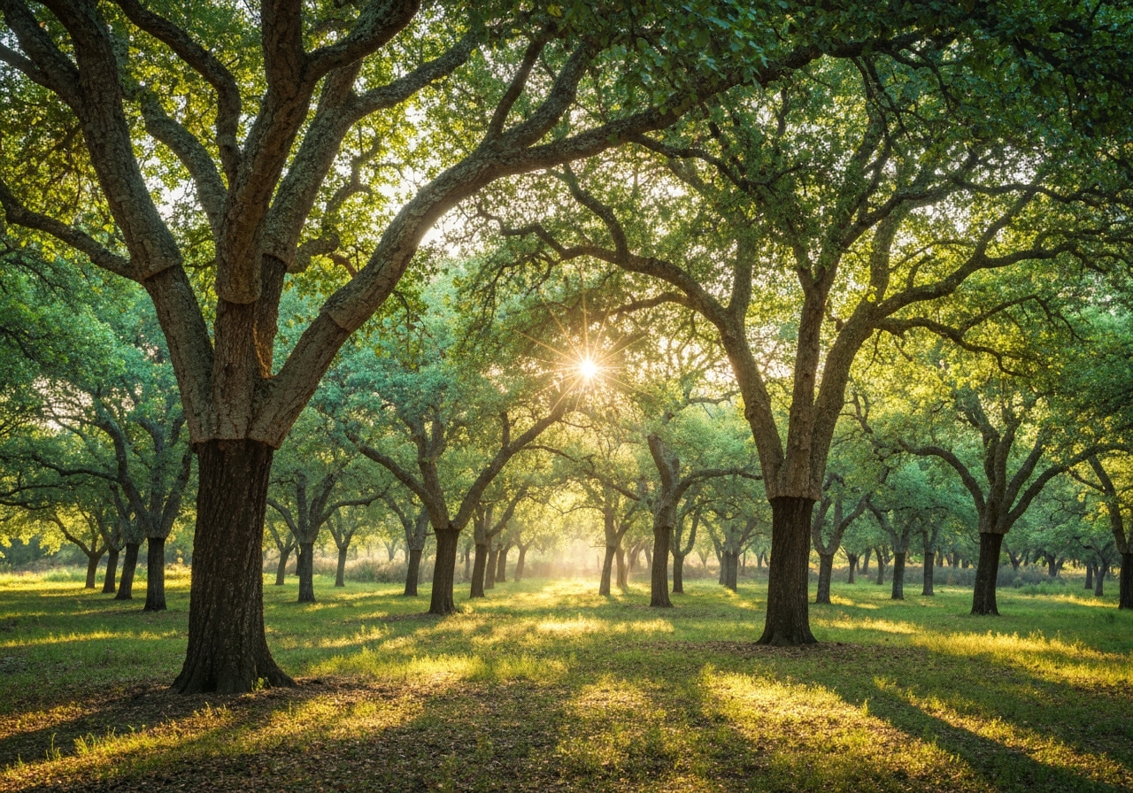 Sustainable cork oak forest giving back to the planet