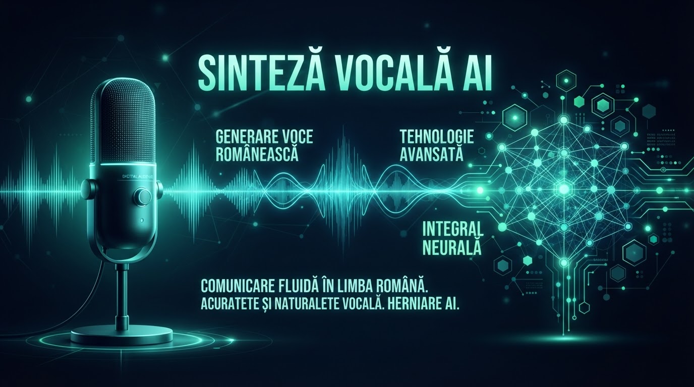 Sinteză vocală cu inteligență artificială în limba română pentru TikTok și YouTube
