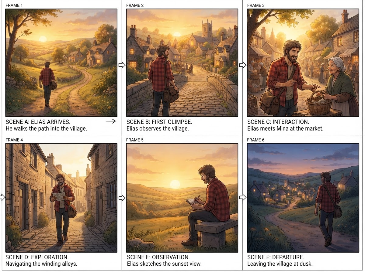 Storyboard cinematic creat cu inteligență artificială pentru producție video scalabilă