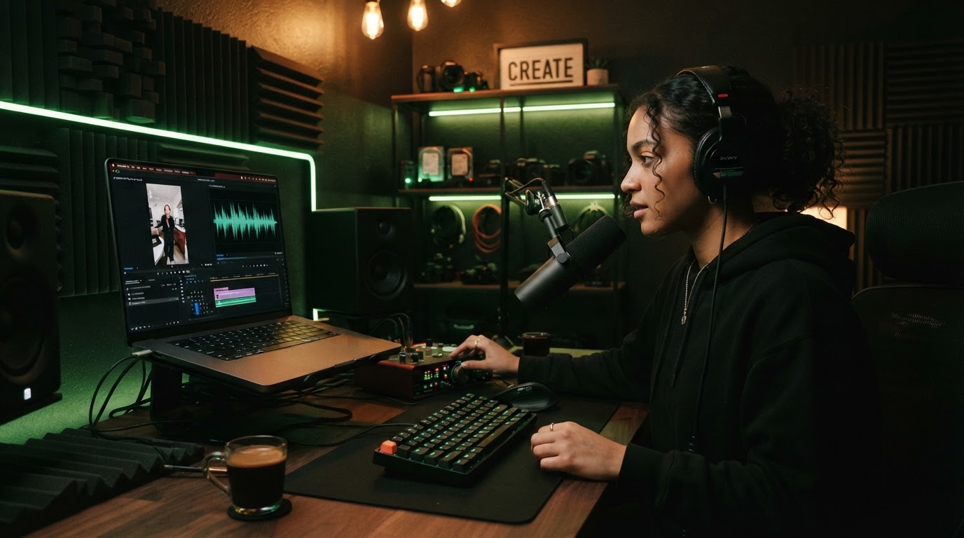 Producție de conținut video scalabilă pe bază de audio realist generat cu AI