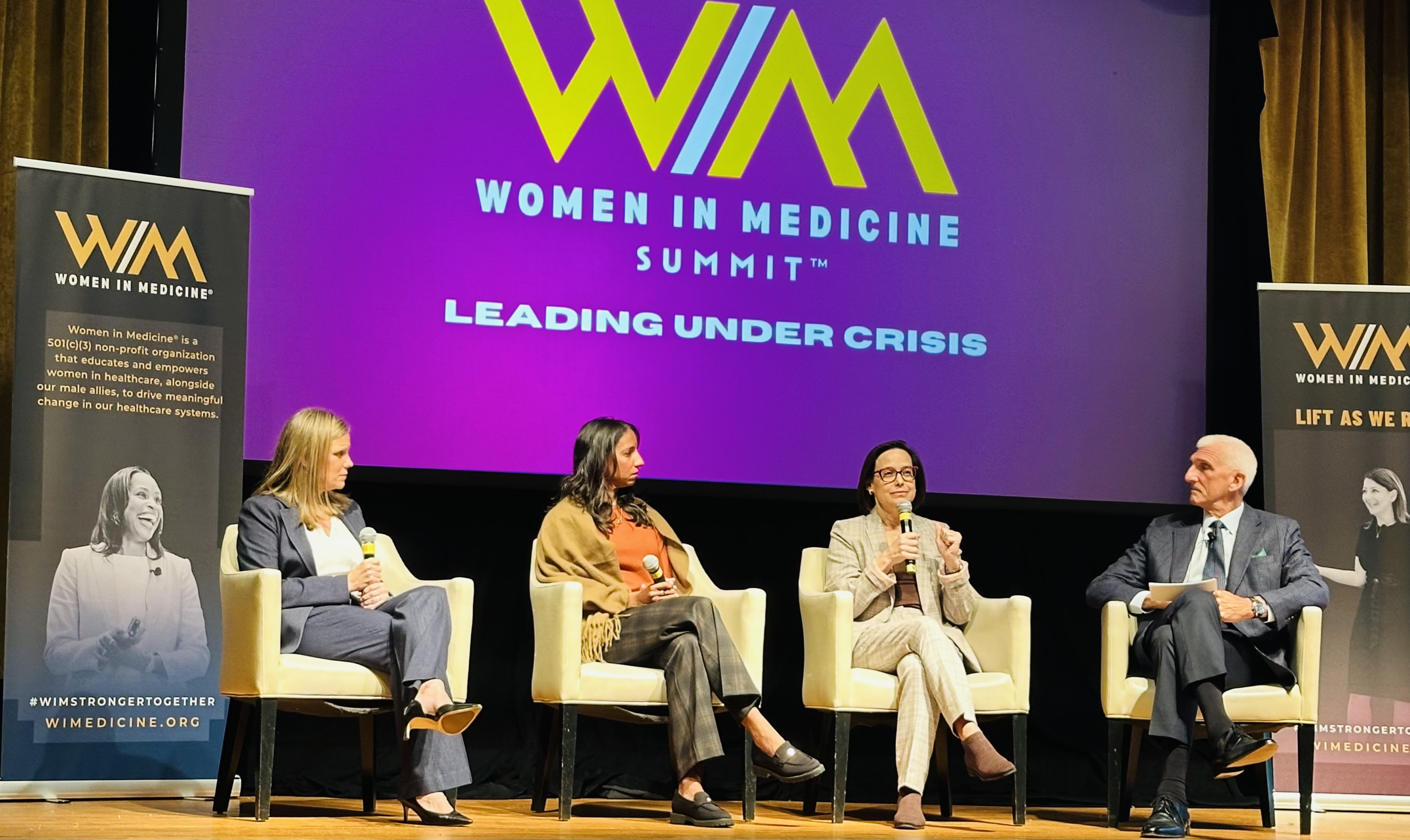 Dr. Jess Bunin speaking at Women in Medicine Summit on Leading Under Crisis