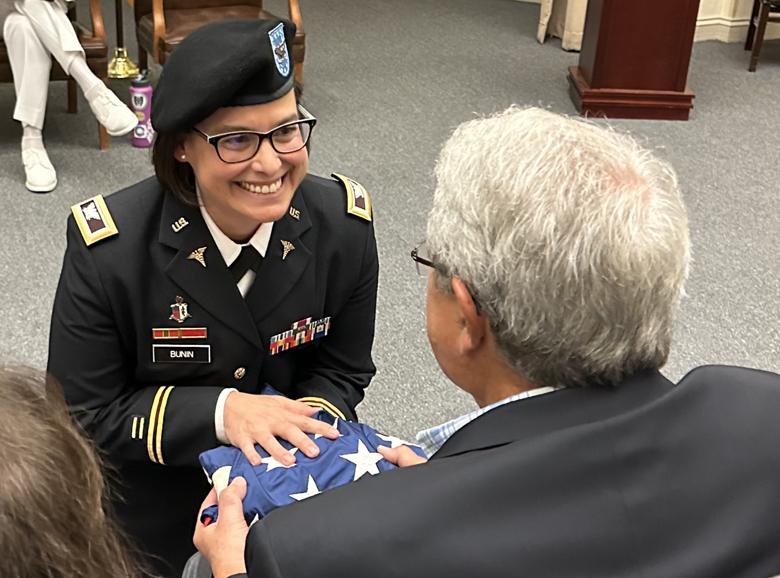 Dr. Jess Bunin military ceremony