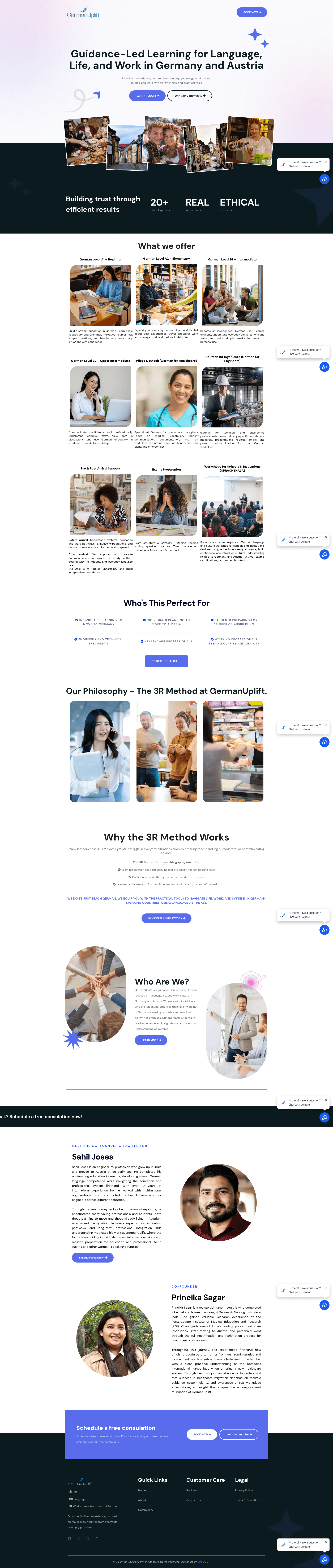 German Uplift - German Coaching and Community Website Design by Upsoul