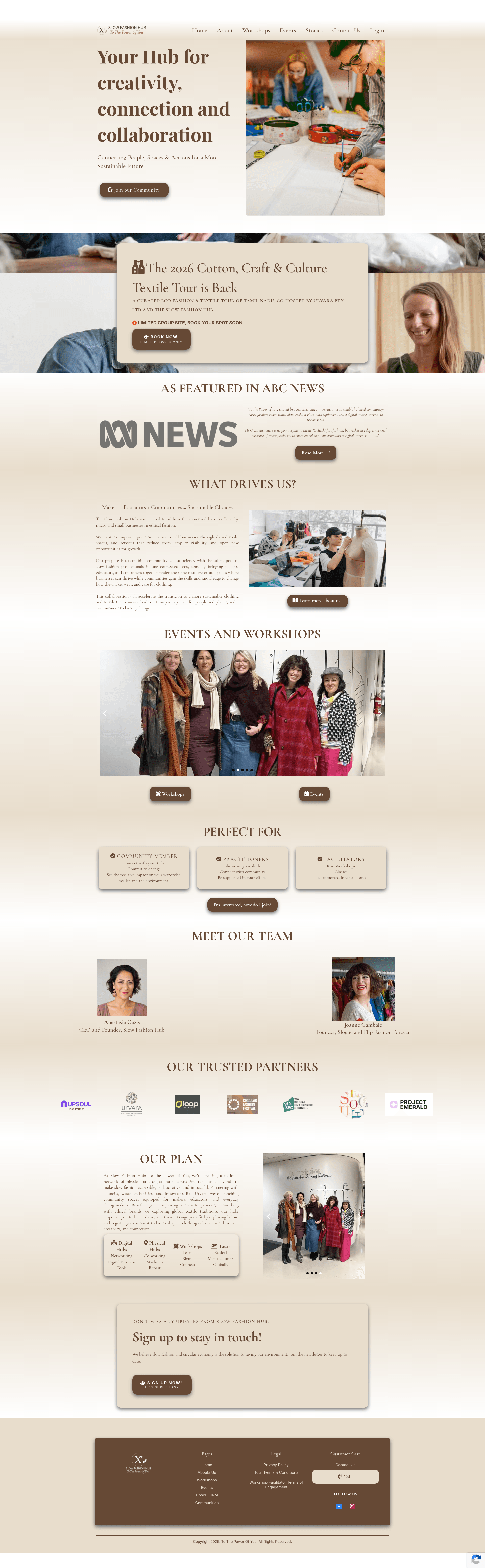 Slow Fashion Hub - Sustainable Community and Organisation for Slow Fashion Website Design by Upsoul