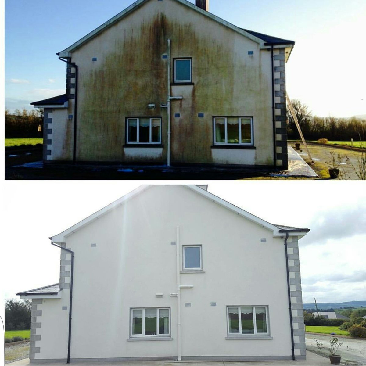 Soft Washing Before & After