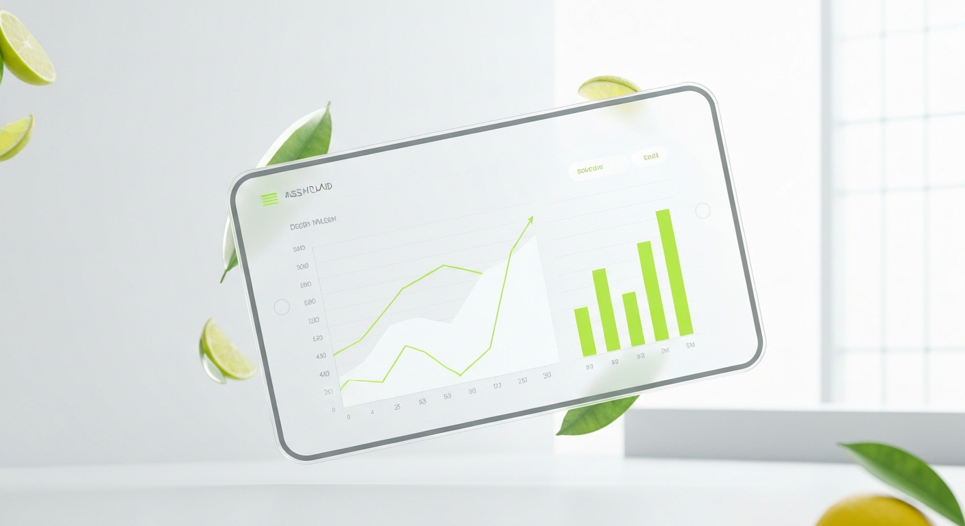 Futuristic data dashboard