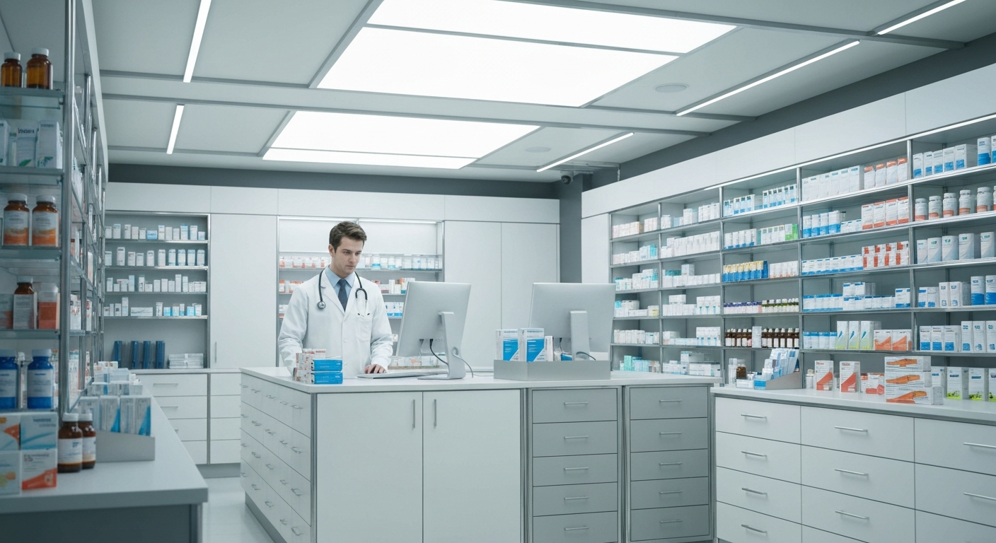 Farmacista al computer
