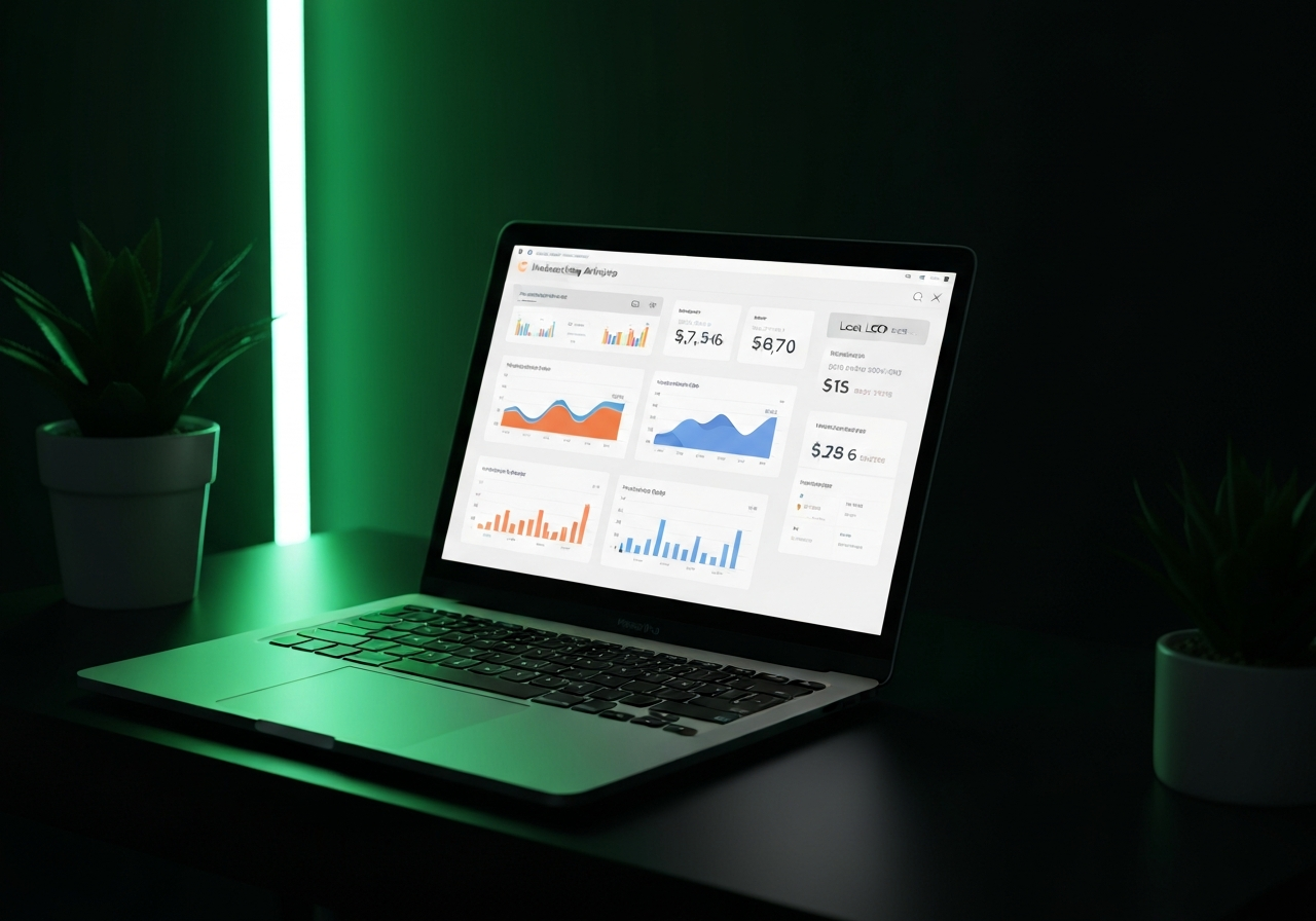 Digital analytics screen demonstrating ROI from Spalding County SEO campaigns